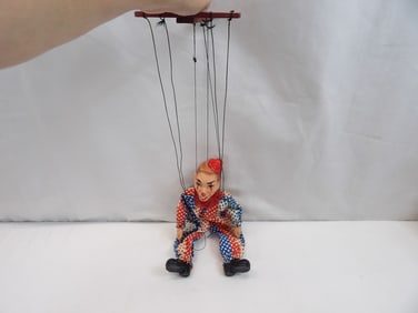 Vintage Hazelle's Marionette Puppet Bobo Clown | #19030657