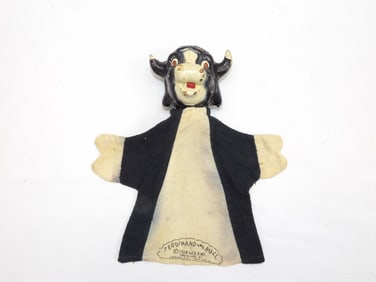 Vintage 1938 Ferdinand The Bull Hand Puppet Crown Toy Mfg. Co
