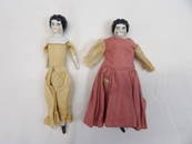 Lot of 2 Antique China Head Dolls Made in Germany