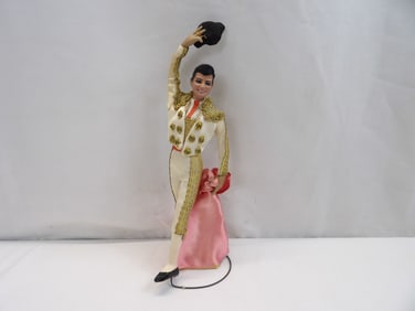 Vintage Spanish Bull Fighter Doll on Wire Stand