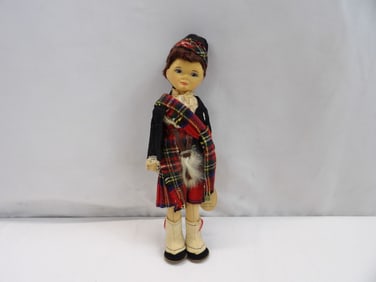 Vintage Scottish Old Cottage Doll Made in England
