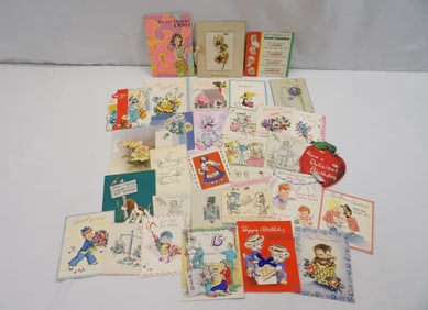Lot of 32 Vintage Greeting Cards 1915-60's