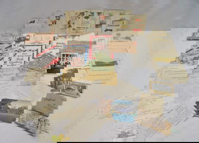 Lot of Antique & Vintage Ephemera including Cigar Coupons & 1892 Letter