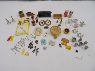 Lot of Vintage Doll House Items, Some Made in France
