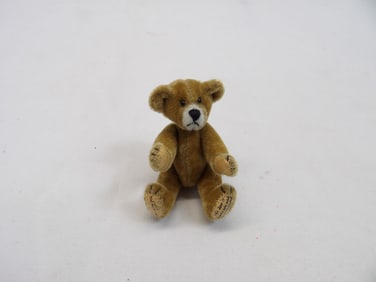 Vintage 1997 Chu Ming Wu Artist Made Miniature Teddy Bear, Fully Jointed, Signed on Paws