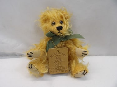 Vintage 1995 Mary Meyer Jointed Mohair Teddy Bear with Original Leather Tag