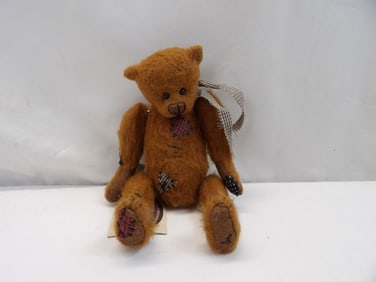 Vintage 1999 Ganz Rags Teddy Bear with Applique Patches