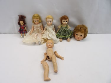 Lot of Vintage Dolls & Doll Parts