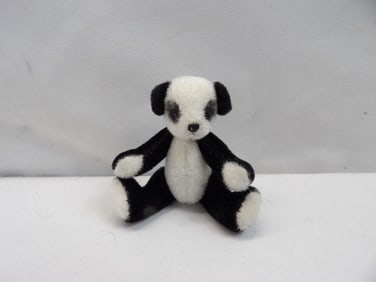 Vintage Miniature Panda Bear Fully Jointed Fuzzy Bear