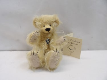 Vintage Simon The Curious Limited Ed #1890/3000 Jointed Mohair Teddy Bear by Deb Canhan