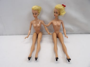 Lot of 2 Original Vintage Pony Tail Bild Lilli Dolls