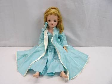 Vintage Madame Alexander "Cissy" Doll, with Blue Dress & Coat