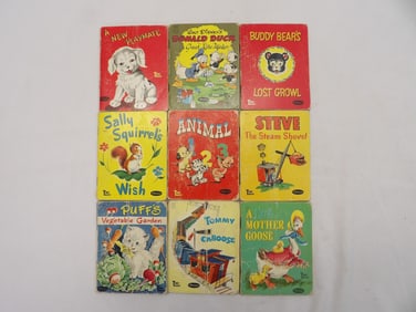 Lot of 9 Vintage 1940's Tiny Tales Books