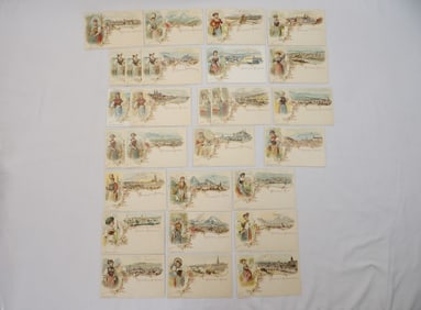 Lot of 27 Vintage Gebr. Kunzli Zurich Post Cards