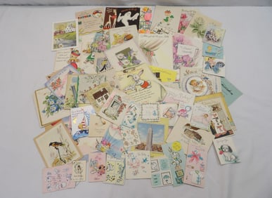 Large Lot Vintage Greeting Cards, Baby, Thank you, Get Well, & More