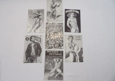 Lot of 7 Vintage 1960's Men's Athletic Model Guild & Physique Pictorial Magazines