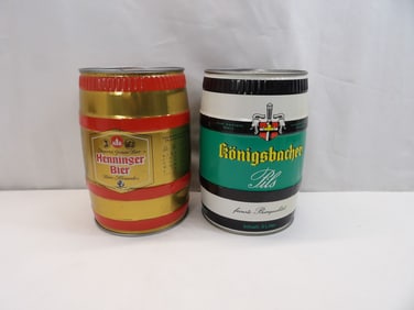 Lot of 2 Vintage German 5 Liter Beer Kegs
