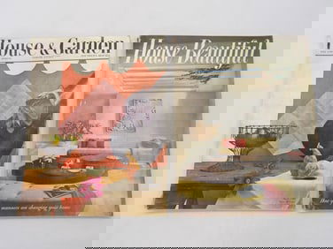 Lot of 2 Vintage 1952 House Beautiful &1949  House & Garden Magazines