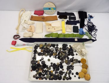 Large Lot of Vintage Buttons & Trims