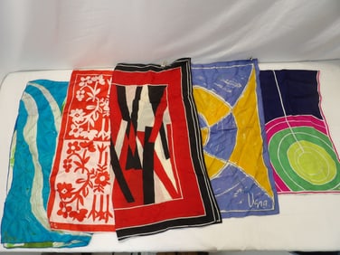 Lot of 5 Vintage Vera Scarfs