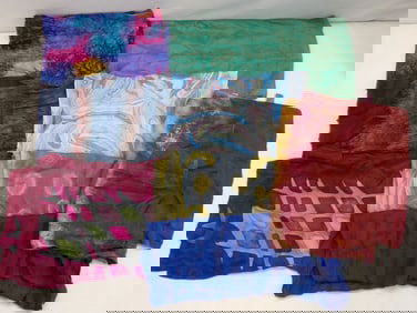 Lot of 8 Vintage Silk Scarfs