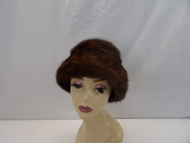 Vintage 1950's Mr. Josephs Brown Mink Hat