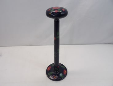 Vintage Hand Painted Tall Wooden Hat Stand