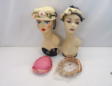 Lot of 4 Vintage 1950/60's Hats