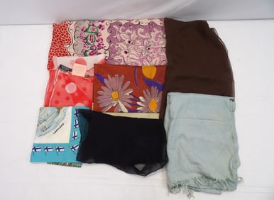 Lot of 7 Vintage Scats Mostly Silk