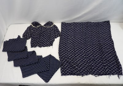 Lot of Vintage 1930's? Fabric & Clothing Pieces, Rayon