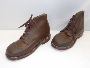 Pair of Old Store Stock 1940's Boys Boot's, Size 3D