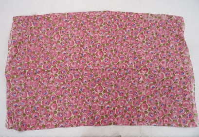5 Yards Vintage 1950's Pink Rose Sheer Fabric