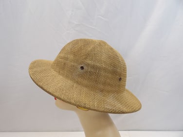 Vintage Brookstone Safari Style Wicker Hat