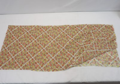 Vintage Sheer Gauze Floral Fabric