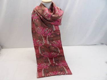 Vintage Arts & Crafts Design Silk Shawl