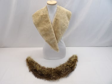 Lot of 2 Vintage Fur Collars, 1 Fox