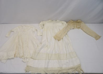 Lot of 3 Victorian Girls/Babies Dresses