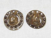 Rare Antique Marcasite Rabbit Buttons
