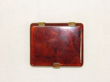 Vintage Brown Lucite Purse Box