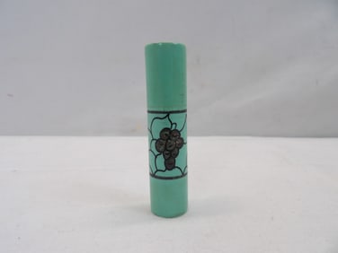 Vintage Travel Manicure Set in Blue Hand Painted Container