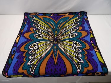 Vintage Bob Mackie Silk Colorful Butterfly Scarf