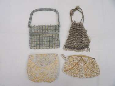 Lot of 4 Vintage Beaded Bags, Walborg Made in Belgium, & other
