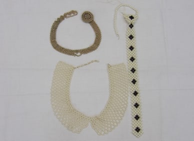 Lot of 3 Vintage Beaded Collars