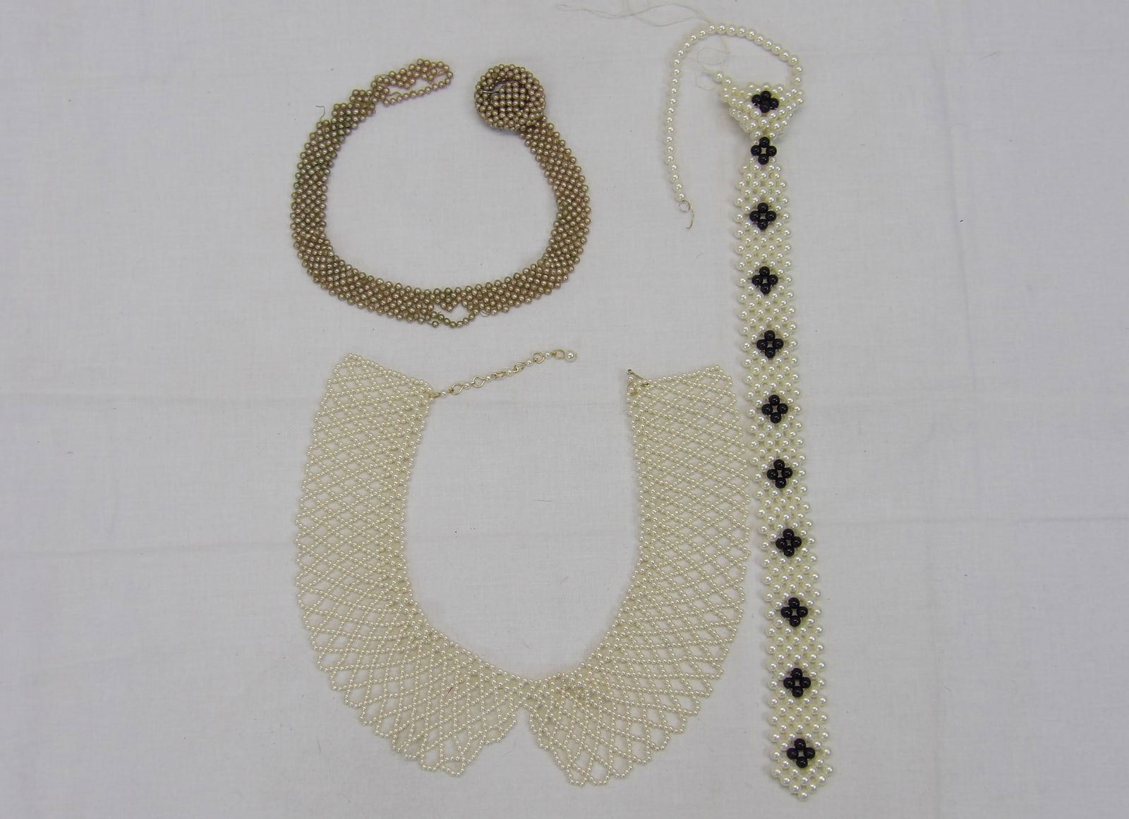 Lot of 3 Vintage Beaded Collars (1 of 4)