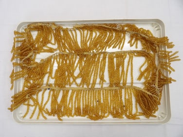 Large Lot of Amber Vintage Fringe Beading