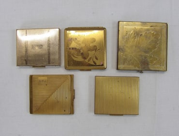 Lot of 5 Vintage Powder Compacts