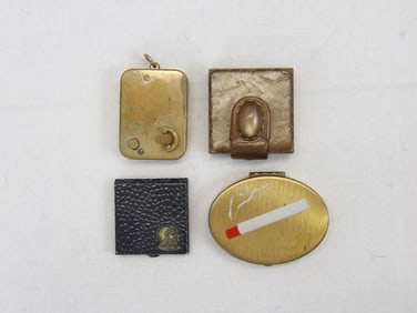 Lot of 4 Vintage Boxes, Ashtray, 2 Pill Boxes & Music Box