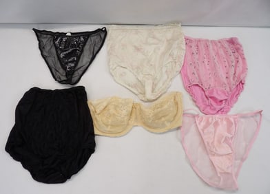 Lot of 5 Vintage Panties & 1 Bra