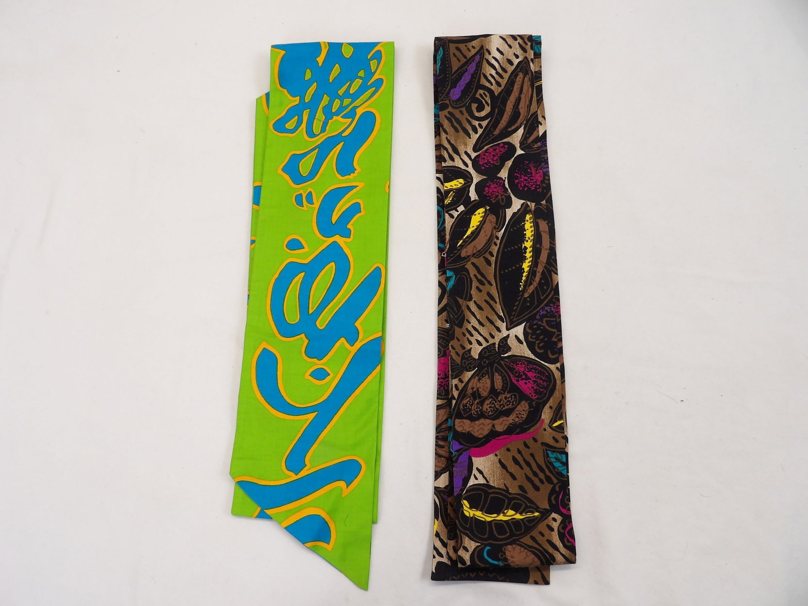 Lot of 2 Vintage Cotton Tie Belts: see photo's