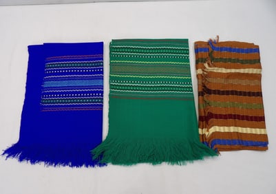 Lot of 3 Vintage Woven Scarfs